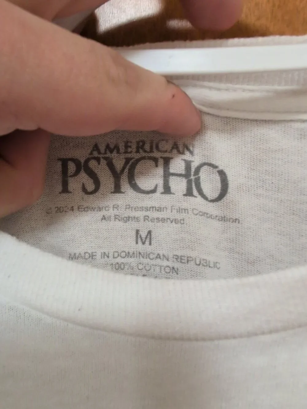 American Psycho Patrick Bateman Shirt Men's Medium Tee Graphic Print White - Picture 2 of 7